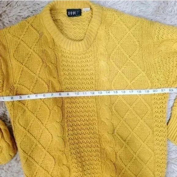 Vintage 50s 60s WPL 11403 Cable Knit Chunky Sweater. XL - Picture 5 of 13